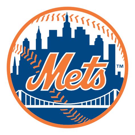 Ny Mets Baseball, New York Mets Logo, Mets Logo, Baseball Teams Logo, Mets Baseball, Mlb Logos, Ny Mets, Base Ball, Mlb Teams