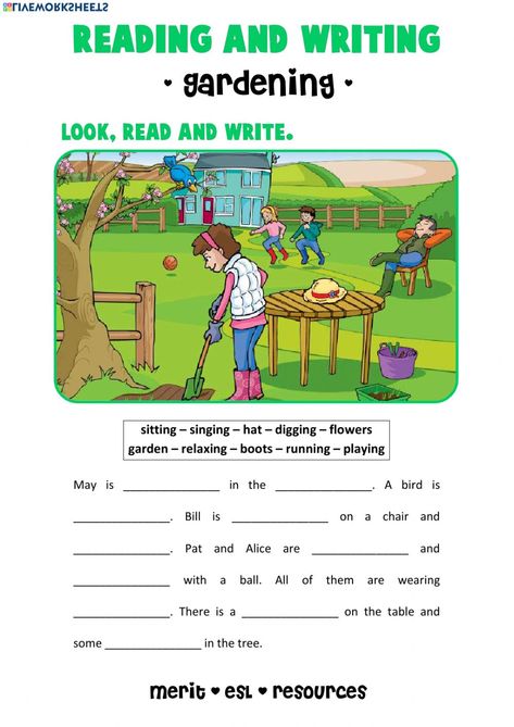 Picture Comprehension Grade 2, Picture Comprehension For Grade 3, 2nd Grade Reading Comprehension Worksheets Free Printable, Read And Write Worksheets, English Worksheet For Class 1, Garden Worksheet, Picture Story Writing, Remedial Reading, Writing Comprehension