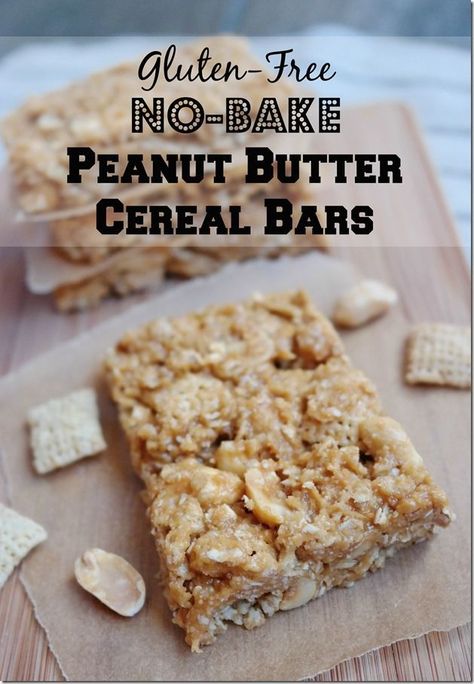 Peanut butter is a great choice as part of a nutritious, post-workout meal or snack. These No-Bake Peanut Butter Cereal Bars combine peanut butter with oats, Rice Chex cereal, and honey for a semi-sweet snack that you’ll thoroughly enjoy after (or before!) your next workout!  #postworkoutsnack #healthysnack Chex Cereal Recipes, Peanut Butter Cereal Bars, Peanut Butter Cereal, Rice Chex, Chex Cereal, Cereal Bars, Peanut Butter Lovers, Post Workout Food, Good Foods To Eat