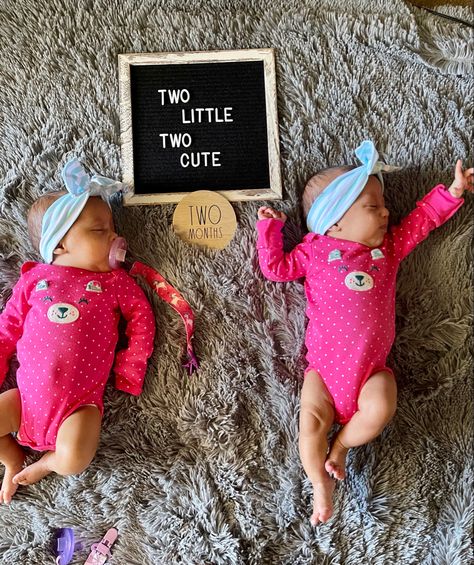 Twins One Month Pictures, Twin Monthly Pictures, Twin Milestone Pictures, Twin Monthly Milestone Pictures, Twins Baby Photoshoot Ideas, Twins Photoshoot Ideas, One Month Pictures, Twin Babies Pictures, Milestone Ideas