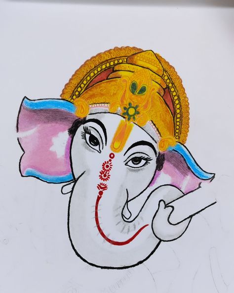 Shree Ganesh ji drawing, 1st Colouring Part with oil pastels . . . #ganeshfestival #shortsfeed #short #ganesha #deva #oilpasteldrawing #ganesha #trendingaudio❤️ #viralreels #trend #ganeshotsav Ganesh Ji Drawing, Shree Ganesh, Ganesh Ji, Oil Pastel Drawings, Oil Pastels, Oil Pastel, Ganesha, Pastel, Festival