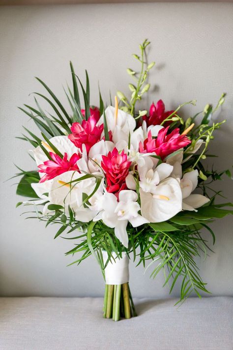 Bridal Bouquet For Beach Wedding, Pink Tropical Wedding Flowers, Beach Elopement Bouquet, Beach Wedding Bride Bouquet, Bougainvillea Tropical Wedding, Caribbean Wedding Flowers, Hawaii Wedding Bouquet Tropical Flowers, Tropical Beach Wedding Bouquet, Florida Wedding Bouquet