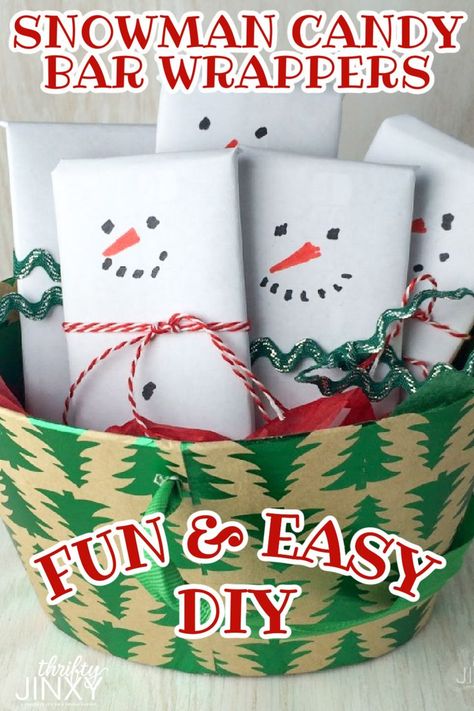 DIY Snowman Candy Bar Wrappers Snowman Candy Bar, Teacher Christmas Gift Ideas, Høstaktiviteter For Barn, Christmas Candy Bar, Diy Teacher Christmas Gifts, Baskets Diy, Best Friend Christmas Gifts, Teacher Christmas Gift