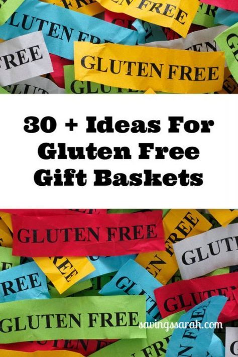 Unsure what to put in gluten free gift baskets for friends and family? Check out these 30 Plus ideas for great gift basket fillers. #glutenfree #giftbaskets #giftbasketideas  #giftideas Gluten Free Gift Ideas, Gluten Free Gift Basket Ideas, Gift Basket Ideas For Raffles, Gift Baskets For Friends, Baskets For Friends, Gluten Free Gift Basket, Get Well Baskets, Gluten Free Gifts, Best Gift Baskets