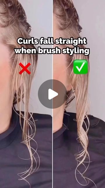 Curly Hair Style Tips on Instagram: "Brush Styling Hack⤵️  Rotate your brush sideways to give your curl more definition!   Save this for later reference!   Do you style your hair with or without a brush? Tell me⤵️  #curlyhair #haircare #brush #perfectcurls #naturalhair #rizos #curls #hairstyle #wavyhair #curlyhairproblems #curlyhairroutine #hairtips" Rizos Curls, Curly Hair Style, Curly Hair Problems, Curly Hair Routine, Perfect Curls, December 4, Style Tips, Wavy Hair, Hair Hacks