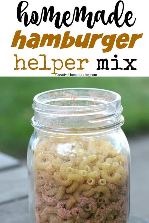 Mason Jar Mixes, Baking Mix Recipes, Hamburger Helper Recipes, Dry Soup Mix, Mix In A Jar, Homemade Dry Mixes, Homemade Pantry, Spice Mix Recipes, Homemade Hamburger