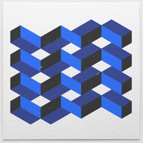 Made with isometric, pattern, 3D, illusion and colour (hyper-real/artificial) Isometric Shapes, Fantastic Architecture, Geometric Quilts, Isometric Grid, Optical Illusion Quilts, Isometric Drawing, Interior Artwork, Rangoli Borders, Geometric Quilt