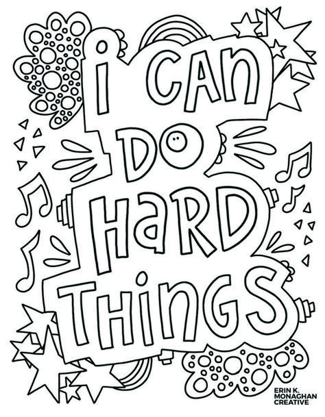 Kid Printables, I Can Do Hard Things, Growth Journal, Fargelegging For Barn, Mindset Activities, Do Hard Things, Growth Mindset Quotes, Coloring Pages Inspirational, Quote Coloring Pages