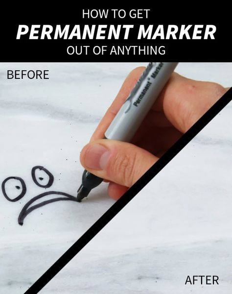 Get Permanent Marker Out Of Just About Anything With These Hacks Amish Hacks, Ink Out Of Clothes, Remove Permanent Marker, House Cleaner, Marker Stain, Lifestyle Hacks, Cleaning Methods, Laundry Tips, Craft Board