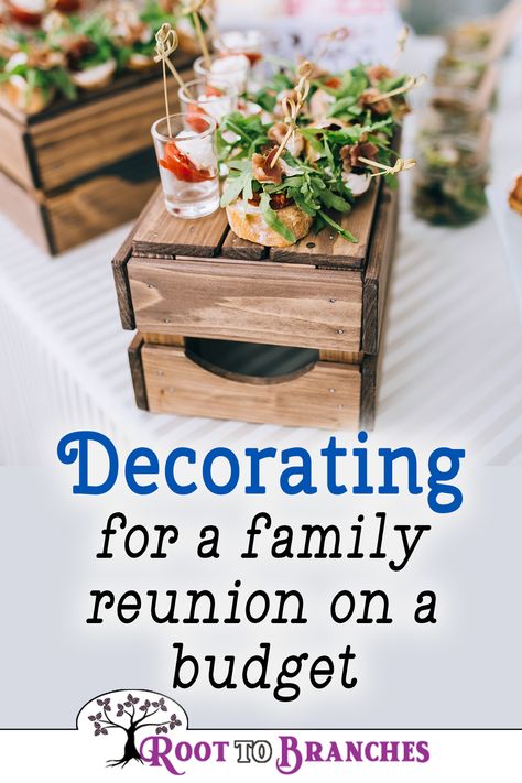 Family Reunions- Decorating for a family reunion on a budget Family Gathering Decorations, Family Reunion Table Centerpiece Ideas, Family Reunion Backdrop Design, Family Reunion Centerpieces Diy, Family Reunion Centerpiece Ideas Table Decorations, Family Reunion Table Decorations, Family Reunion Decorations Centerpieces, Family Reunion Table Centerpieces, Family Reunion Decorating Ideas