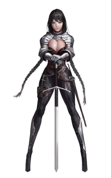 Art of CG Girls Character Design Cartoon, Fighter Girl, Character Design Girl, Female Armor, Female Knight, Warrior Girl, Fantasy Warrior, Fantasy Rpg, A Metal