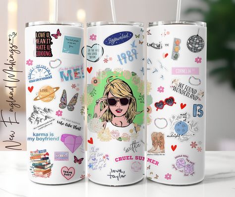 Taylor Swift Tumbler Ideas, Taylor Swift Cup Ideas, Taylor Swift Sublimation, Taylor Swift Starbucks Cup, Taylor Swift Tumbler Wrap, Taylor Swift Tumbler Cup, Taylor Swift Mug Ideas, Strawberry Acai Refresher, Swift Party