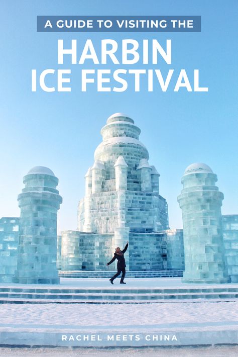 The Harbin Ice and Snow Festival is a world-famous festival held in the northern city of Harbin, China every year! Hokkaido Snow Festival, Harbin China Ice Festival, Harbin Ice Festival, Harbin Ice And Snow Festival, Ice Festival China, Snow In China, Girls Traveling, Traveling Asia, Harbin China