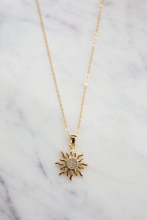 Gold Sun Necklace, Necklace Sun, Sunshine Necklace, Peoria Az, Sun Necklace, Gold Vermeil Jewelry, Gold Sun, Classy Jewelry, Vermeil Jewelry