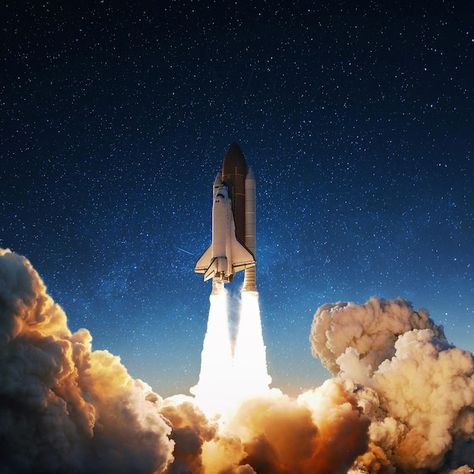 Successful launch of the space shuttle i... | Premium Photo #Freepik #photo #space-shuttle #space-rocket #rocket-ship #space-station Rocket Launch Aesthetic, Space Shuttle Launch, Space Rocket Aesthetic, Rocketship Aesthetic, Space Shuttle Drawing, Space X Rocket, Rocket Aesthetic, Rocket Photo, Rocket In Space