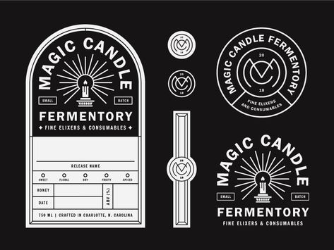 Candle Graphic, Apothecary Design, Creative Business Logo, Magic Candle, Candle Labels Design, Candle Logo, Labels Design, 카페 인테리어 디자인, Candle Branding