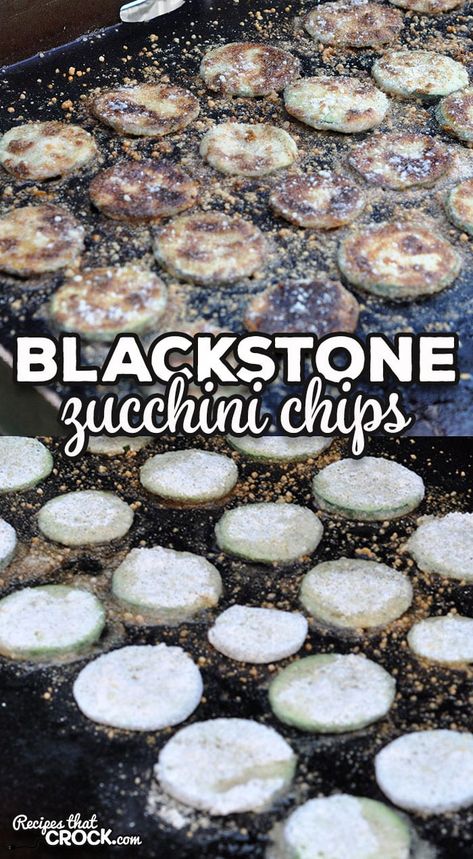 These Homemade Blackstone Zucchini Chips are a delicious way to serve some fresh zucchini. It is a favorite treat around here! via @recipescrock Zucchini On The Blackstone, Zucchini Chips Recipe, Zucchini Recipes Healthy, Blackstone Recipes, Fresh Zucchini, Zucchini Chips, Stove Top Recipes, Healthy Zucchini, Pot Roast Recipes