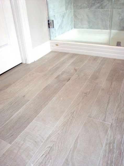 bathrooms - Italian Porcelain Plank Tile, faux wood tile, tile that looks like wood,  Italian Porcelain Plank Tile Bathroom Floor #bathroomtiles Faux Wood Tiles, Wood Tile Floors, Wood Look Tile, Bathroom Redo, Bathroom Floor Tiles, Bedroom Refresh, Wood Tile, Bath Remodel, Decor Minimalist