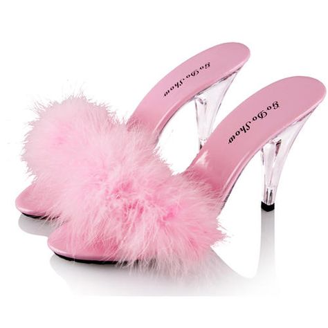 PINK high heel SLIPPERS Fluffy Heels, Daphne Blake, Pink Slippers, Pink High Heels, Heel Slippers, Tickled Pink, Clear Heels, Everything Pink, Pink Shoes