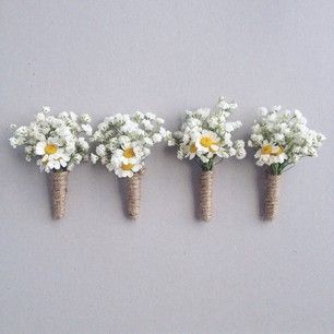 Bridesmaids Flowers Simple Bouquet, Wedding Flowers Simple, Wedding Flowers Gypsophila, October Wedding Flowers, Simple Bouquet, Buttonhole Flowers, Gypsophila Wedding, Flowers Simple, Daisy Wedding