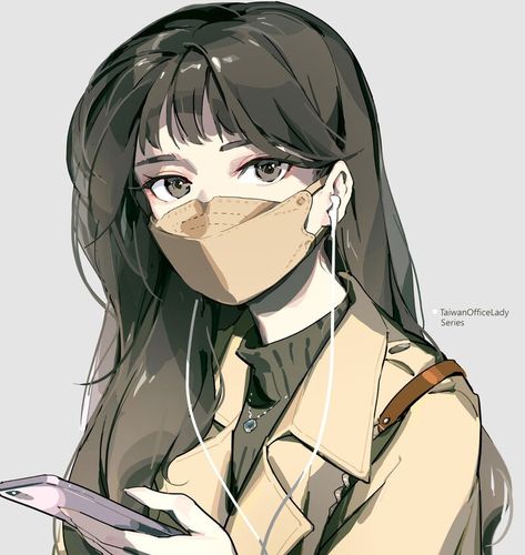 Mask Aesthetic, Mask Drawing, Korean Anime, Mask Cute, Mask Girl, Music Artwork, Masks Art, Korean Art, Anime Reccomendations