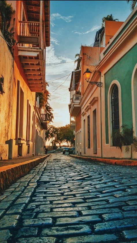 Puerto Rico Island, Puerto Rico Pictures, Puerto Rico Vacation, Puerto Rico History, Puerto Rican Culture, Old San Juan, San Juan Puerto Rico, Beautiful Flowers Garden, Old Street