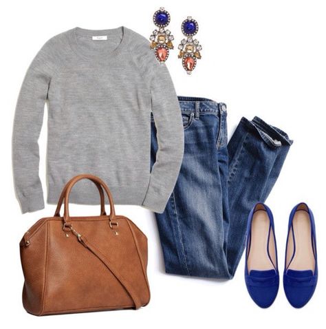 Gray sweater and loafers Minimalisticky Chic, Chic Fall Outfits, Fashionista Style, Mode Casual, Comfortable Style, Chic Sweaters, Instagram Outfits, Fashion Baby, Outfit Style