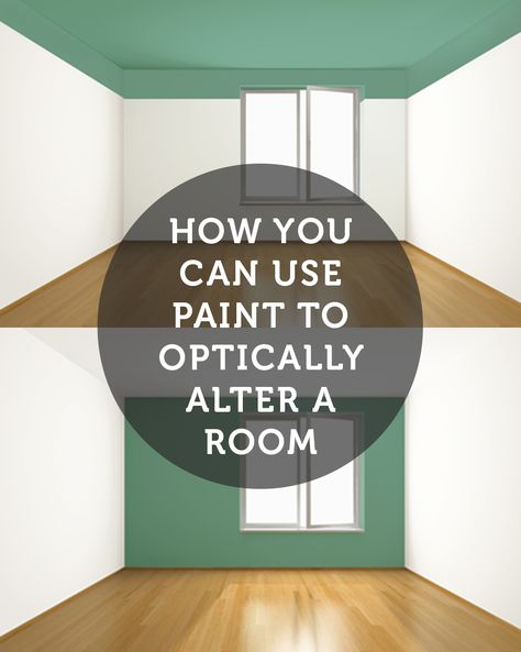 Paint To Separate Spaces, Two Colour Painted Wall, Painted Wall Inspiration, Room With Vertical Lines, Different Room Painting Ideas, Elongate Room Paint, Paint Can Change Size Of Room, Painted Ceiling To Match Walls, Quickly Paint A Room