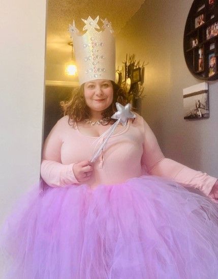 Glinda Costume, Witch Costume Diy, Glenda The Good Witch, Glinda The Good, Long Tutu, Witch Of The West, Homemade Costume, Glinda The Good Witch, Homemade Halloween Costumes