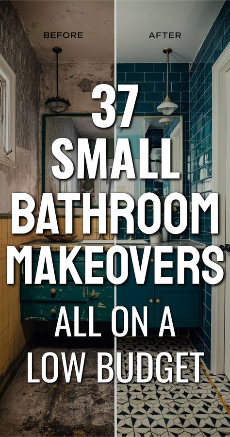 Bathroom Renovations and Cheap Bathroom Makeovers - Small bathroom remodel on a budget color schemes decorating ideas DIY bathroom upgrades on a budget small full bathroom ideas modern farmhouse decor simple bathroom interior design - DIY home improvement projects Small Bathroom Color Ideas, Bathroom Makeover On A Budget, Bathroom Remodel Small Diy, Small Full Bathroom, Small Bathroom Colors, Cheap Bathroom Remodel, Cheap Bathroom, Washroom Decor, Bathroom Makeovers