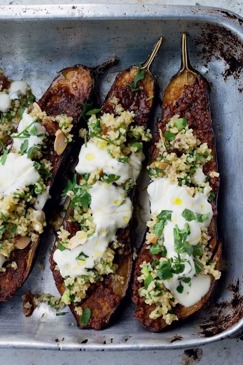 Vegetarian Ottolenghi, Yotam Ottolenghi Recipes, Aubergine Recipe, Ottolenghi Recipes, African Cooking, Yotam Ottolenghi, Yogurt Recipes, Eggplant Recipes, Middle Eastern Recipes