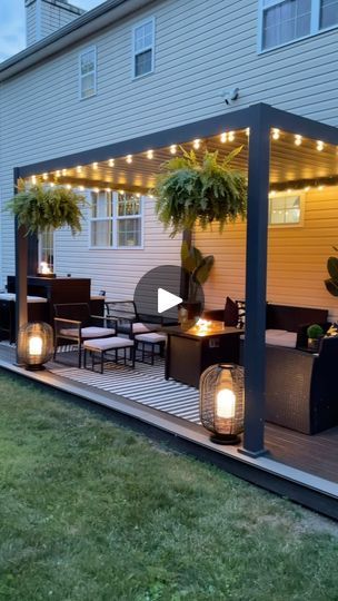 76K views · 7.2K reactions | Happy Friday IG!  These Kandella Outdoor Woven Oval Asian LED Lanterns by @jonathany_official were the perfect finishing touch for my patio.   These high quality lanterns are so gorgeous and provides soft ambient lighting for some warm and cozy vibes.   Globe String lights @jonathany_official  Sukie Modern Area Rug  @jonathany_official   Comment SHOP below to receive a DM with the link to shop this post on my LTK ⬇ https://liketk.it/4JUak  #patiolights #stringlights #patiovibes #patioatnight #patiodesign #patiodecor #patiolife #pationights #pationightlife #patioideas #patiostyle #jonathanydesign #summerinspo #backyard #backyarddecor #outdoorliving #patioinspo #modernpatio #patiovibes #glampatio #patio #patiolife  #patioliving #patiostyle #patiostyling  #pergola Pergola Decorating Ideas Backyards, Patio String Lights Ideas Backyards, Backyard String Lights Ideas, Cozy Patio Decorating Ideas, Pergola Patio Decor Ideas, Gazebo String Lights, Concrete Patio Extension Ideas, Outdoor String Lighting Ideas, Glam Patio