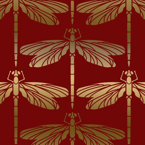 Art Nouveau Stencil, Dragonfly Stencil, Art Nouveau Graphic Design, Dragonfly Art Nouveau, Art Nouveau Design Pattern, Dragonfly Craft, Motifs Art Nouveau, Dragon Fly Craft, Herb Art