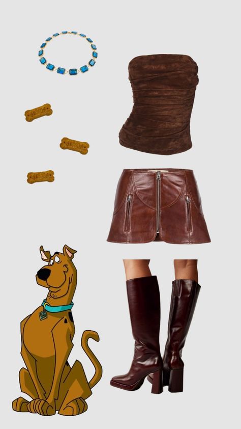 Scooby Doo And Scrappy Doo, Hot Scooby Doo Costumes, Scooby Costume Women, Scobby Dobby Doo Costume, Cute Scooby Doo Costume, Scooby Doo Costumes Women, Disfraz Scooby Doo, Scooby Doo Outfit Ideas, Scooby Doo Fantasia