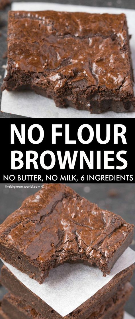 Flourless Dinner Recipes, Easy Gluten Free Brownies 3 Ingredients, No Flour Keto Desserts, Rice Flour Brownies Gluten Free, Flourless Brownie Cookies, Easy Paleo Brownies, Flowerless Dessert Recipes, Flowerless Desserts, Gluten Free Dairy Free No Bake Desserts