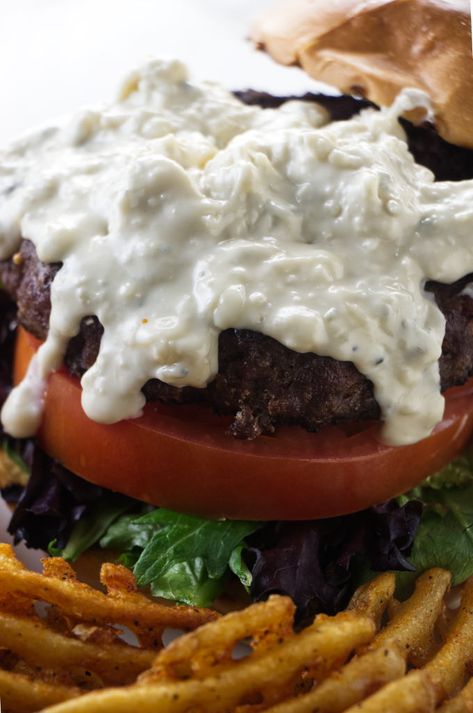 Pioneer Woman Blue Cheese Steak Sauce, Blue Cheese Topping For Steak, Bleu Cheese Sauce For Steak Easy, Blue Cheese Sauce For Burgers, Blue Cheese Burger Sauce, Recipes With Blue Cheese, Blue Cheese Sauce For Steak, Blue Cheese Cream Sauce, Blue Cheese Steak Sauce