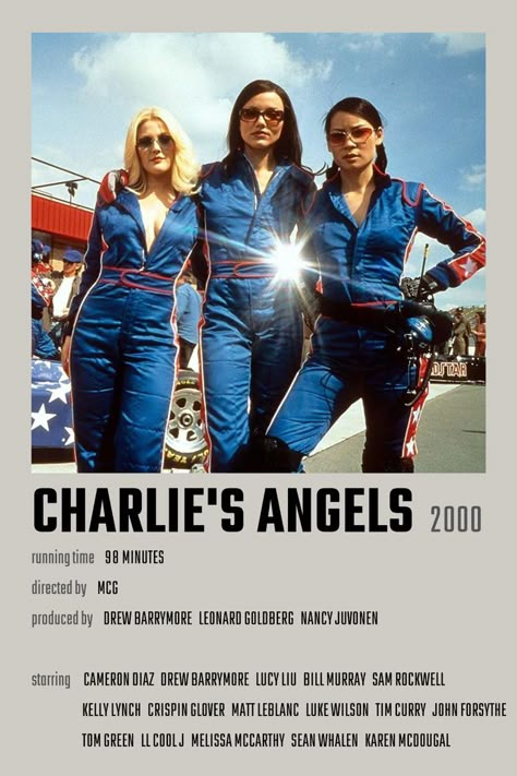 Charlie's Angels Movie Poster 90s 2000s Movies, Charlies Angels Movie, Charlie S Angels, Angel Movie, Angel Posters, Movies To Watch Teenagers, Hollywood Scenes, Girly Movies, Polaroid Posters