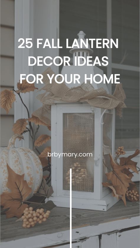 We absolutely love fall! And with fall comes the need to redecorate and transform your home decor to make it more cozy. At least for me! So here are 25 Fall Lantern Decor Ideas For Your Home that I absolutely love. Fall Lantern Decor Ideas Living Room, How To Decorate With Lanterns, Outdoor Lantern Decor Ideas, Decorating Lanterns For Fall, Fall Lantern Ideas, Decorate Large Lanterns, Decorating With Lanterns Indoors, Candle Lanterns Decor Ideas, Lantern Decor Living Room