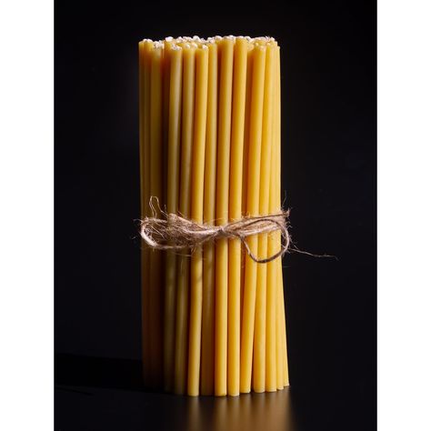 Rolled beeswax candles