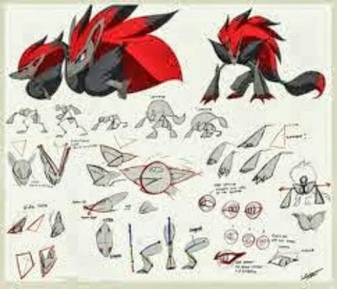 Zoroark art reference Pokemon Drawing Easy, Zoroark Art, Pokemon References, Zorua Pokemon, Drawing Pokemon, Pokemon Zoroark, Zoroark Pokemon, Concept Art Books, Pokemon Drawing