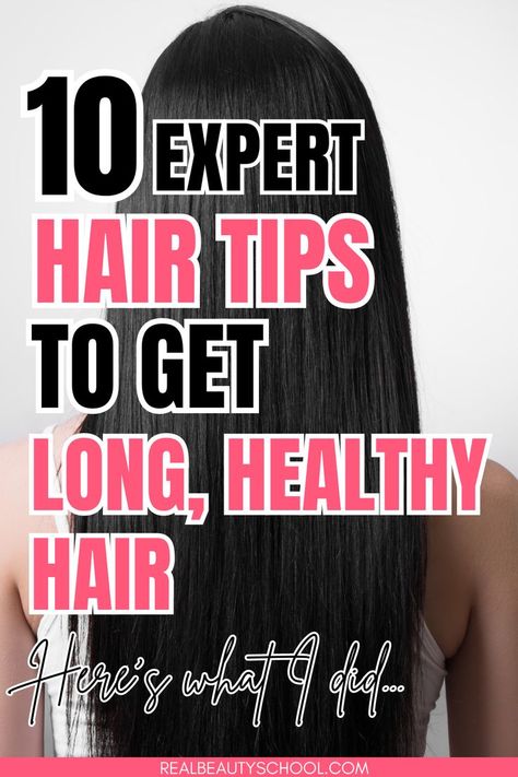 woman with long healthy hair Healthy Hair Naturally, Get Healthy Hair, Natural Hair Repair, Long And Thick Hair, How To Get Healthy, Natural Hair Growth Tips, Repair Damaged Hair, Natural Beauty Recipes, Long Healthy Hair