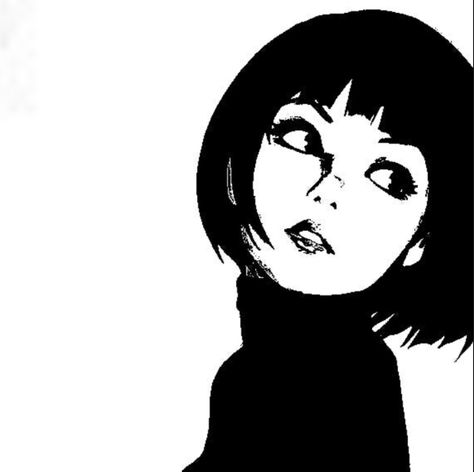 Short Hair Manga Icon, Pfp Short Black Hair, Short Black Hair Pfp, Pfp Short Hair, Short Hair Pfp, Short Hair Icon, Black And White Pfps, No Pfp, Anime Monochrome