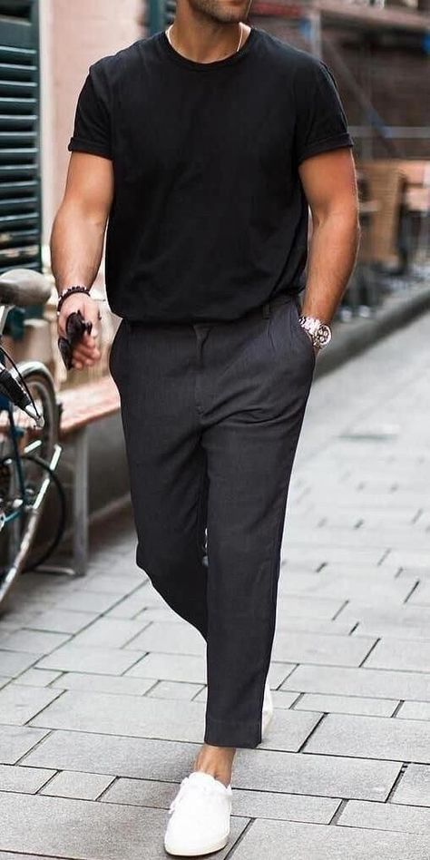 Stil Masculin, Mens Business Casual Outfits, Outfits To Try, Minimalist Fashion Men, Mens Summer Outfits, Mens Casual Outfits Summer, Men Fashion Casual Shirts, Stylish Men Casual, Street Style Outfits Men