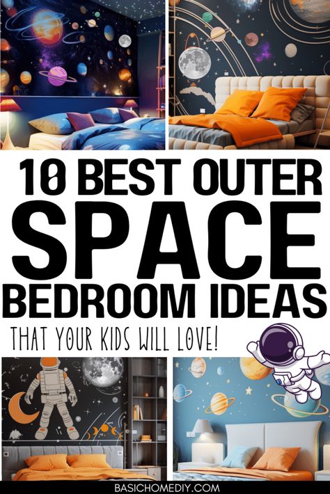 Toddler Space Room, Themed Room Ideas, Space Bedroom Ideas, Boys Space Bedroom, Outer Space Room, Sun Solar System, Outer Space Bedroom, Bedroom Ideas For Kids, Space Kids Room