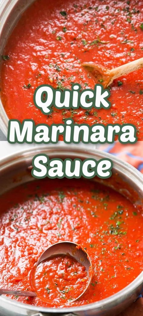 Quick Marinara Sauce, Easy Marinara Sauce, Marinara Recipe, Marinara Sauce Recipe, Meat Lasagna, Marinara Sauce Homemade, Homemade Marinara, Homemade Sauce, Marinara Sauce