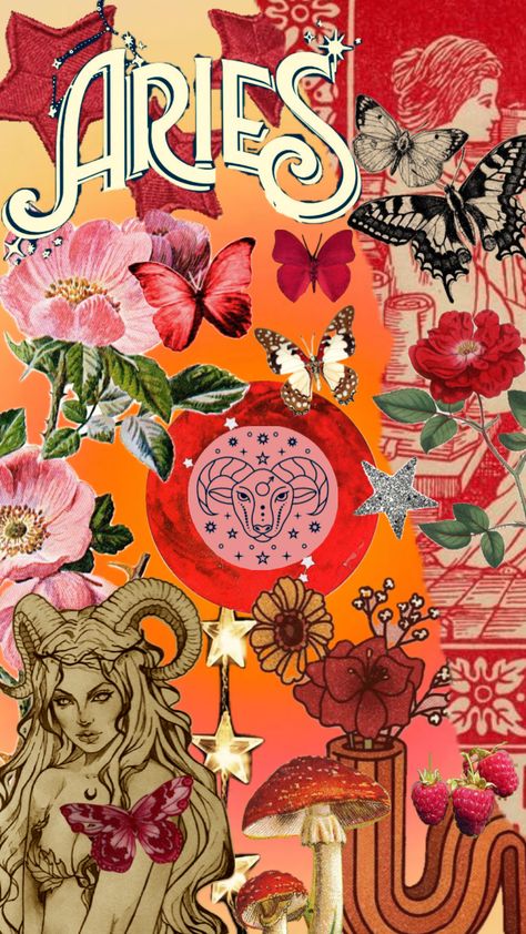 #aries #ariesseason #ariesszn #ariessun #ariesmoon #ariesrising Aries Collage Wallpaper, Aries Energy Aesthetic, Aries Collage, Aries Core, Aries Vibes, Astrology Prints, Aries Wallpaper, Aries Sun, Aries Aesthetic