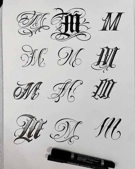 Instagram Letters, Chicano Tattoos Lettering, Tattoo Lettering Alphabet, Tattoo Fonts Alphabet, Tattoo Fonts Cursive, Tattoo Lettering Design, Chicano Lettering, Lettering Styles Alphabet, Tattoo Lettering Styles