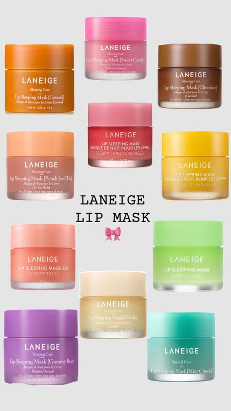 Laneige Lip Sleeping Mask Collection, Lip Stuff Products, Laneige Lip Sleeping Mask Pink Lemonade, Skincare Lip Mask, Laneige Lip Mask Collection, Laneige Lip Sleeping Mask All Flavours, Laneige Lip Mask Set, Lip Gloss Laneige, Lanage Lip Mask