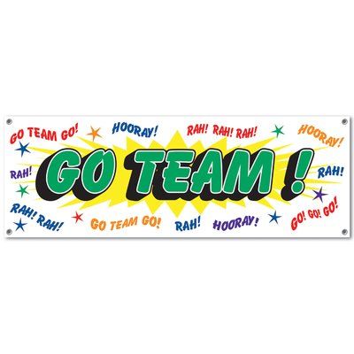 The Party Aisle Go Team Banner (Set of 12) Team Banner, Team Party, Go Team, Pep Rally, Sports Party, Sports Themed Party, Sports Day, Hanging Banner, Sports Theme