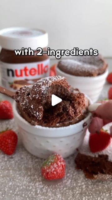 Yum Factor Recipes on Instagram: "2-Ingredients Nutella Soufflé....
All you need is:
- 2 large eggs, whites only
- 170g Nutella

Makes 2

Bake 190C/(170C fan) 17-18 mins - the tops should be crisp and they should still be wobbly in the middle.

😋 Follow us for more amazing recipes!
❤️ Do Like & Share with your foodie friends....

#nutella #souffle #cake #cupcakes #quickrecipes #quicksnack #quickrecipeideas #quickdessert #easydessert #easyrecipe #food #foodie #trending #trendingreels #yum #yummy #foodbloggers #foodlovers #foodphotography #foodjourney" Nutella Souffle, Factor Recipes, Foodie Friends, Cake Cupcakes, Quick Desserts, Amazing Recipes, Quick Snacks, 2 Ingredients, Quick Recipes